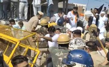 Farmers, Cops Clash Yet Again In Haryana, Barricades Knocked Down