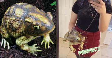 People on TikTok Are Turning This Giant Frog From Michaels Into Toad-ally Cute Purses