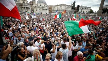 Thousands march in Rome to protest workplace vaccine rule