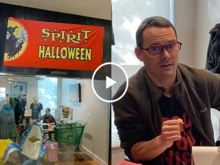 Bob’s office is now a Spirit Halloween (Video)