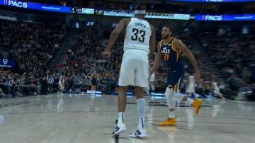 Gobert and Turner get into it after blocked shot