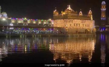 Golden Temple In Amritsar Illuminated On Guru Nanak Jayanti