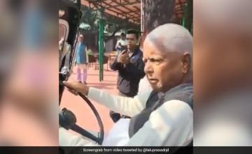 Watch: Lalu Yadav Gets Nostalgic, Takes His First Vehicle For A Spin