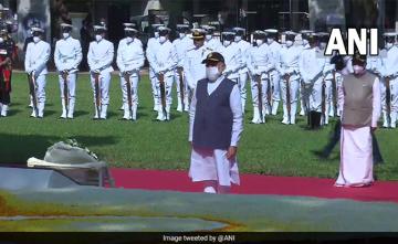 PM Modi Offers Floral Tributes At Martyrs' Memorial On Goa Liberation Day