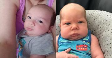 Babies that have uncanny adult expressions (17 Photos)