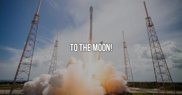 SpaceX rocket on collision course with the dark side of the moon (7 GIFs)