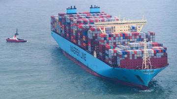 Container ship towed free after running aground off Germany