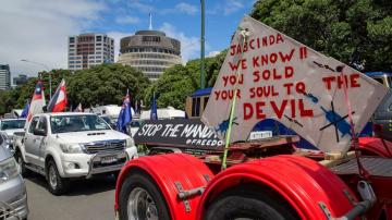New Zealand convoy protesters clog streets near Parliament