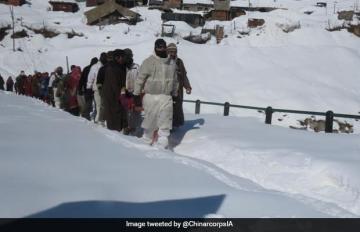 In Snow-Covered J&K, Army Evacuate Woman To Hospital
