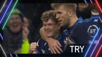 Six Nations 2022: Scotland's Darcy Graham scores opening try against Wales