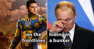 The bravery of Ukraine and the cowardice of Putin summed up in meme form (27 photos)