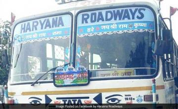 Haryana Bus Driver Garlanded With Shoes For Not Participating In Strike