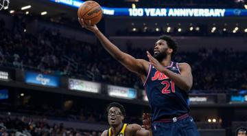 Joel Embiid scores 45 points, 76ers beat Pacers to pull even in Atlantic