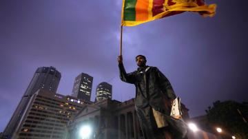 PM says protests are hurting rebuilding of Sri Lanka economy