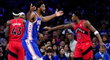 Report: 76ers’ Embiid out after suffering orbital fracture, mild concussion vs. Raptors