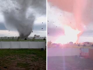 Darwin Nominee films tornado until it’s LUDICROUSLY close…