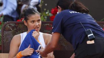 Emma Raducanu retires injured against Bianca Andreescu in Italian Open