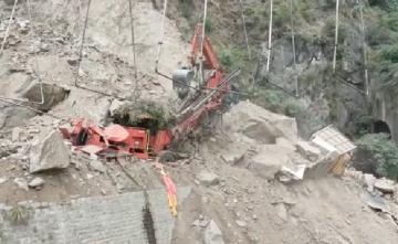Under-Construction Tunnel Collapses In Jammu; 1 Dead, 9 Sill Trapped