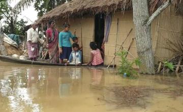 Over 500 Families Living On Railway Tracks In Assam To Survive Floods