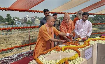 Yogi Adityanath Lays Foundation For 2nd Stage Of Ram Temple Construction