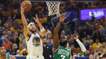 How has Brown and the Celtics been able to contain Klay Thompson?