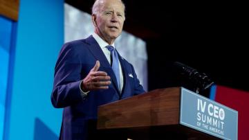 Biden visiting LA port as high prices persist as threat