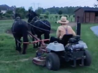 Your lawn mower is only two horsepower? (Video)