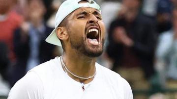 Wimbledon: Nick Kyrgios fights back to beat Stefanos Tsitsipas in heated third-round match