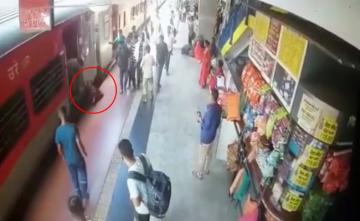 Video: Woman Slips, Gets Dragged By Train, Saved By Alert Cop