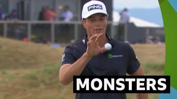 The Open: Viktor Hovland makes back-to-back 'monster' birdie putts on third and fourth holes