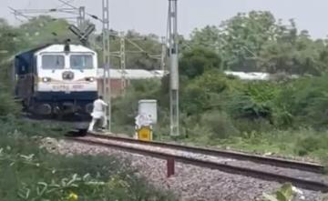 On Camera, Man Running On Tracks Gets Hit By Train In Haryana