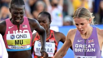 World Athletics Championships: Keely Hodgkinson takes silver in 800m duel with Athing Mu