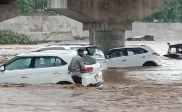 Video: 14 Cars Swept Away After Surge In Khargone River Level