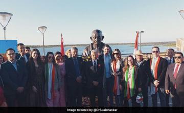 Foreign Minister S Jaishankar Unveils Bust Of Mahatma Gandhi In Paraguay