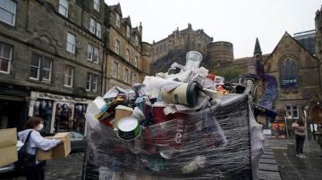 Garbage piles in Scotland raise health concerns amid strikes