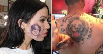 PSA: Make sure your tattoo artist has fully developed motor skills before letting them permanently ink your face and body (23 photos)