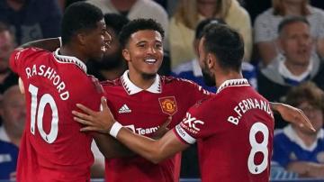 Leicester 0-1 Manchester United: Jadon Sancho scores to seal third successive win