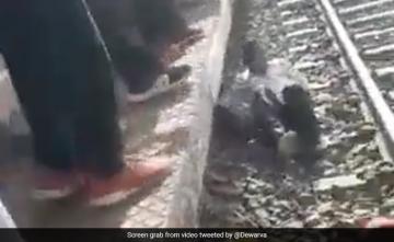 Video: Train Passes Over Man At UP Station, Watch His Escape