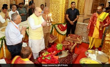 Amit Shah Unveils Lord Hanuman Statue In Gujarat's Somanth, Offers Prayers