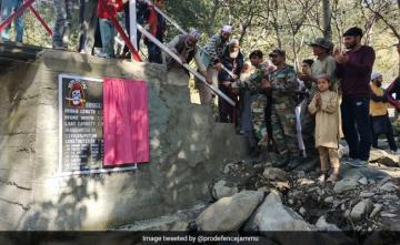 Army Constructs 37-Foot Long "Friendship Bridge" In Kashmir's Ramban