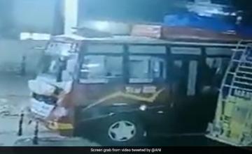 Video: Parked Bus Explodes In Jammu And Kashmir, 2 Injured