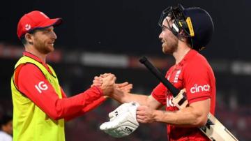England in Pakistan: Phil Salt stars as tourists level Twenty20 series