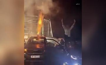 Video: 2 Students Set Off Fireworks Atop Car On UP Highway, Arrested
