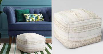 This Textured Target Pouf Is the Statement Piece My Bedroom Was Missing