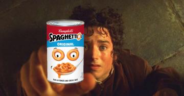 How many cans to write the LOTR trilogy in SpaghettiOs? (10 Photos)