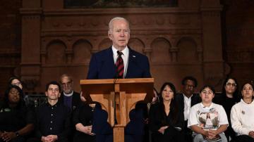 Biden pledges to try and strengthen gun laws at vigil for victims of gun violence