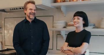 David Harbour and Lily Allen Can't Stop Laughing During Their Brooklyn Townhouse Tour