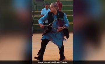 Video: When Shashi Tharoor Took A Few Volleys From 12-Year-Old Tennis Star