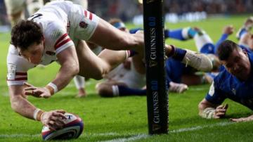 Five-try England claim first win under Borthwick