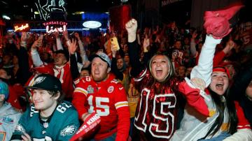 Kansas City fans, team celebrating its latest Super Bowl win